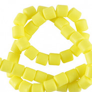 Polymeer tube kralen 6mm - Neon yellow